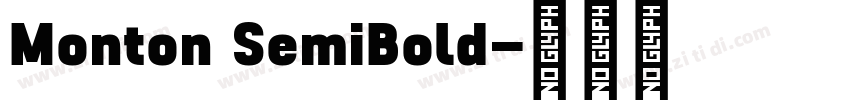 Monton SemiBold字体转换